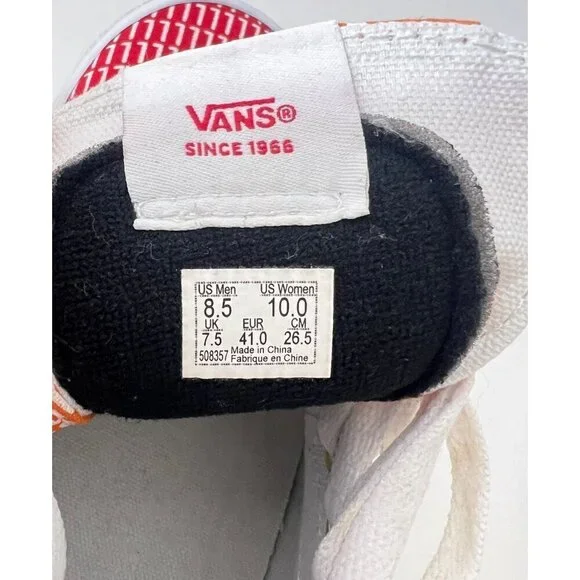 Vans High Top Pride Canvas Skateboard Sneakers Multi Color Womens  10 - Picture 3 of 16